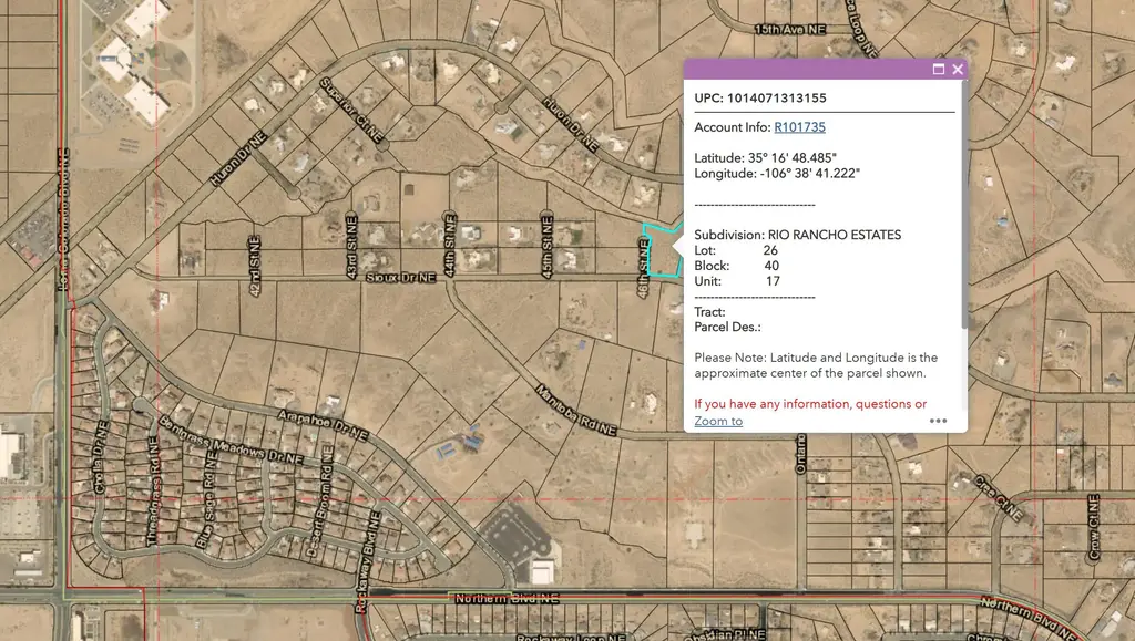 46th Ne - Chamiza Estates Street, Rio Rancho