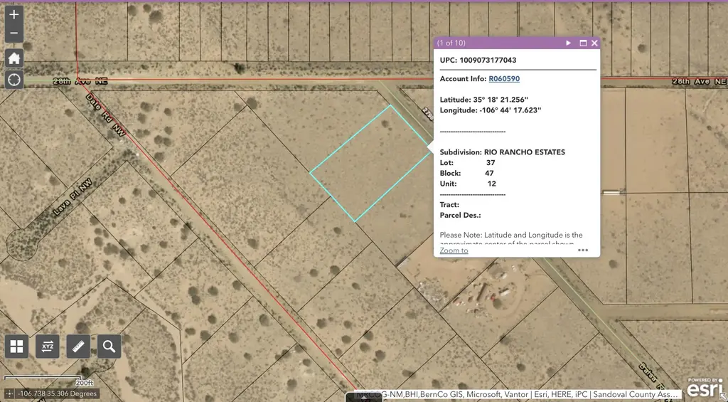 Sub Rio Rancho Estates Lot 37, Rio Rancho