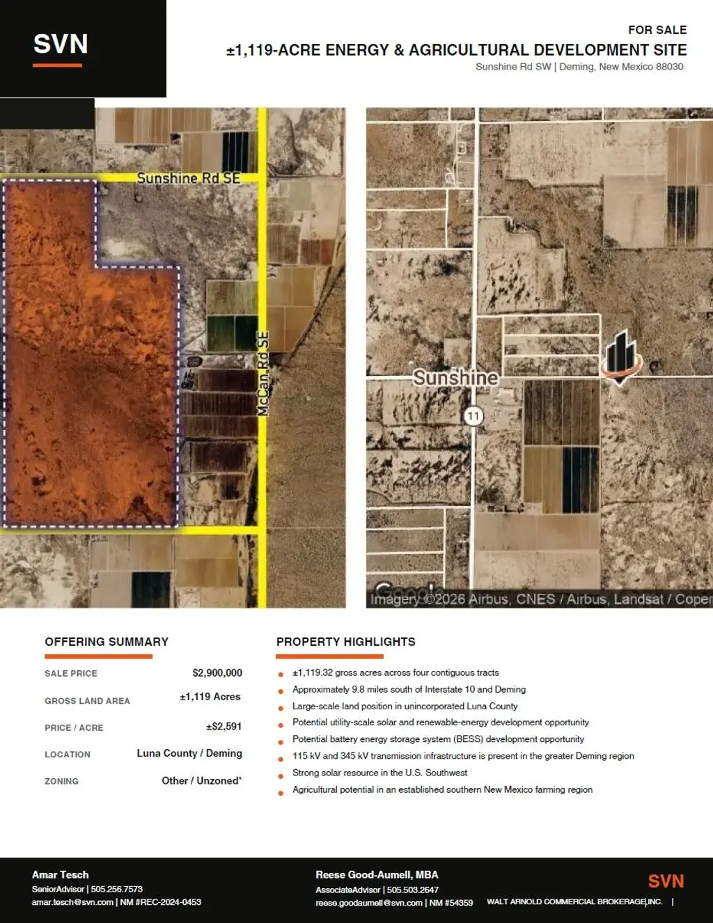 +/-1,119.32ac Energy & A-1 Land, Deming