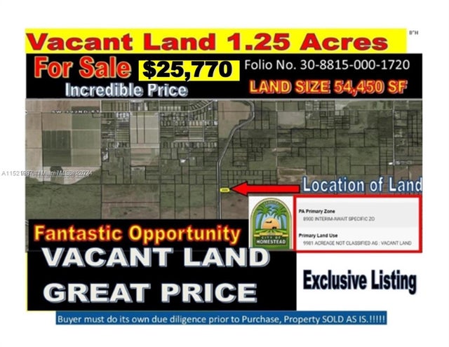 1 of 1 - Land Homestead, Homestead, FL