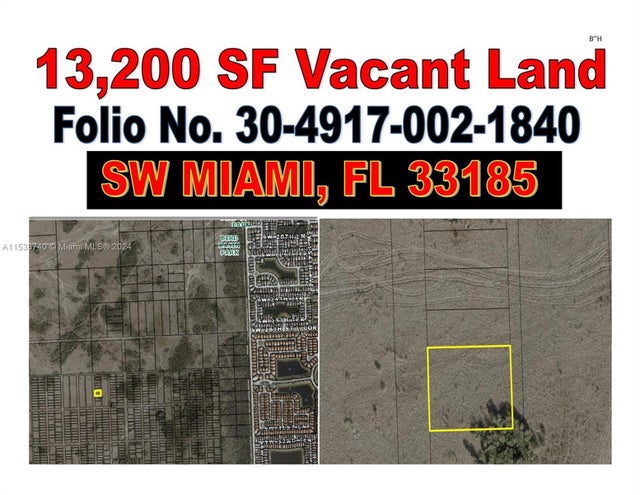 1 of 1 - Vacant Land South Of Sw 157 Avenue Miami, Miami, FL