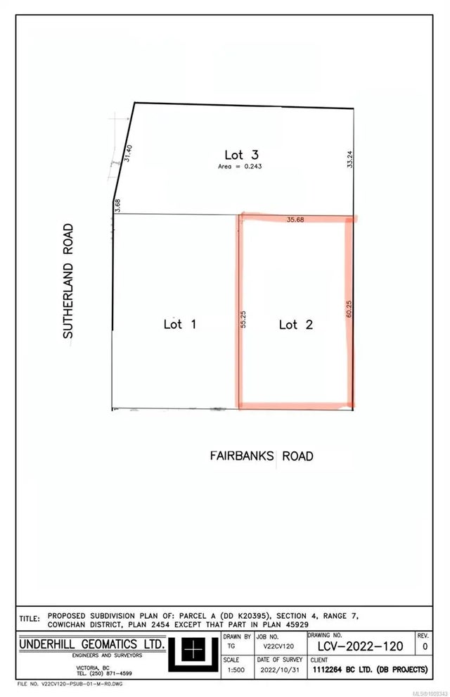 1 of 1 - Lt 2 Fairbanks Rd, Cowichan Bay, BC