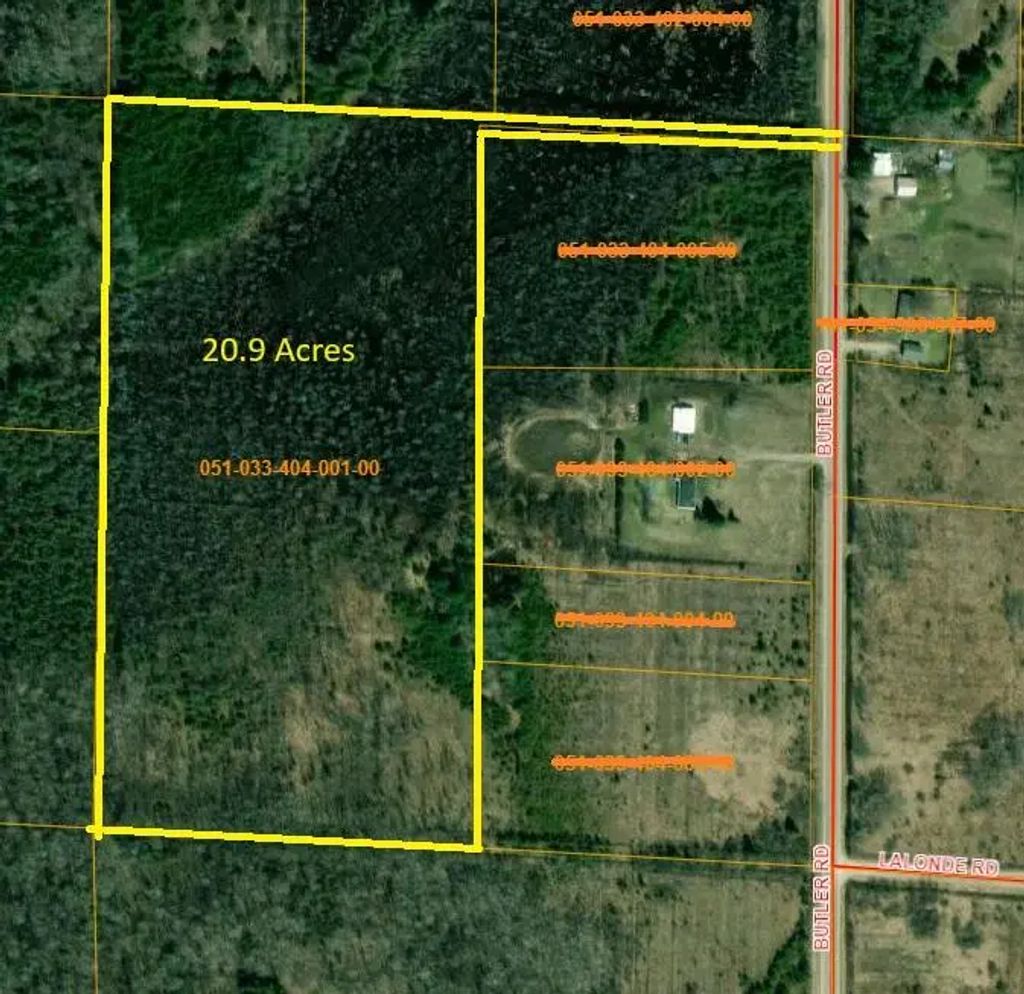 V/l 20.9ac Butler Road, Cheboygan